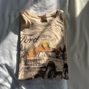 Oversized tee with car print
